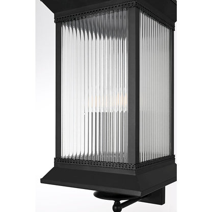 Collins 12 Inch Outdoor Wall Sconce In Black