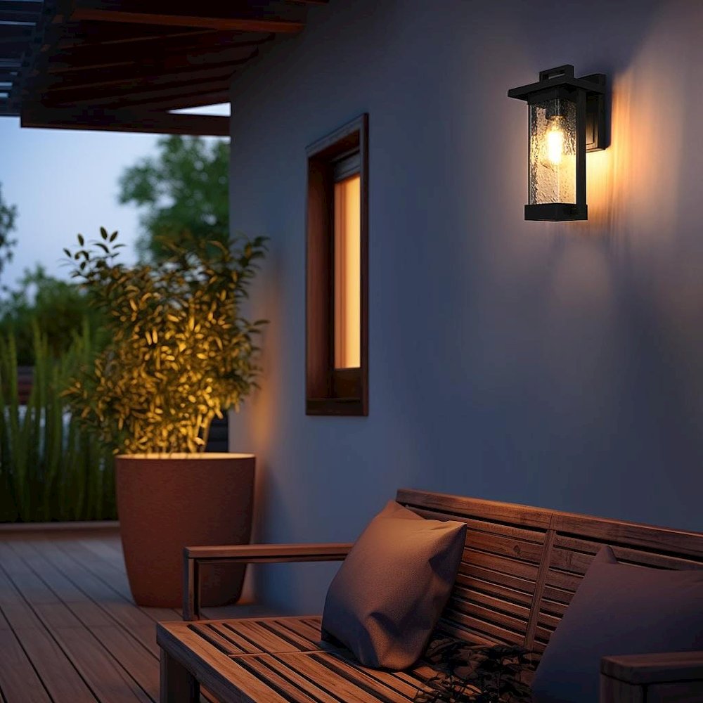 Tilton 7 inch Outdoor Pendant in Black