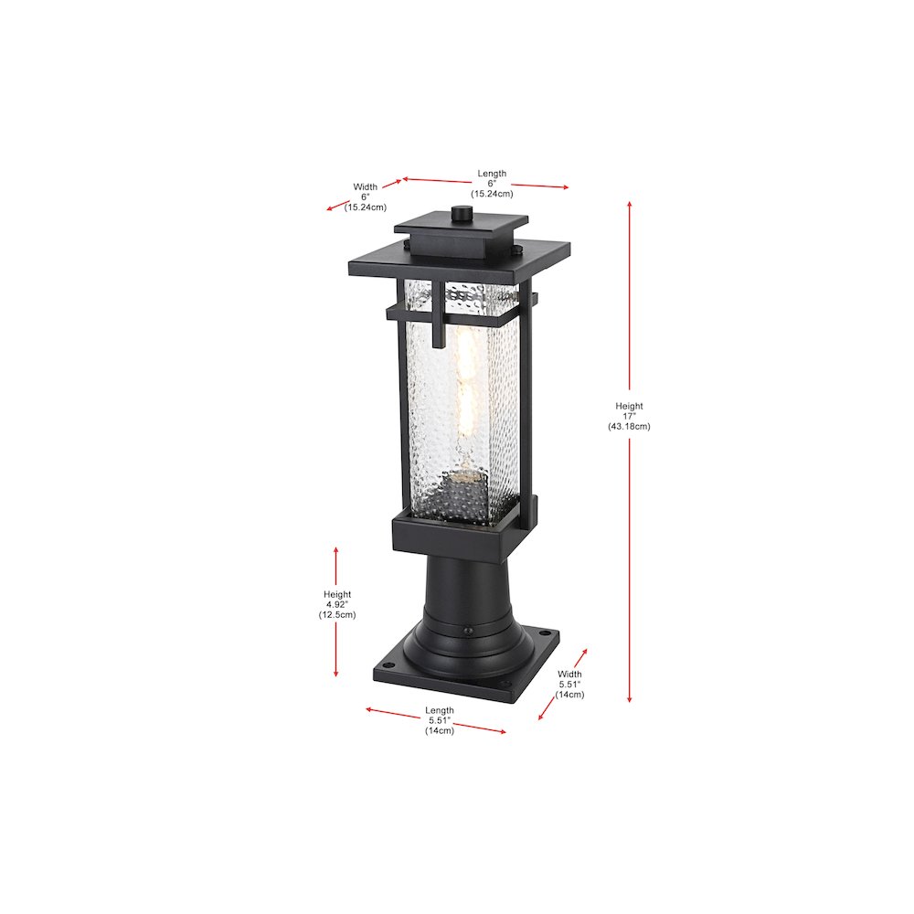 Cambria 7 inch Outdoor Pendant in Black