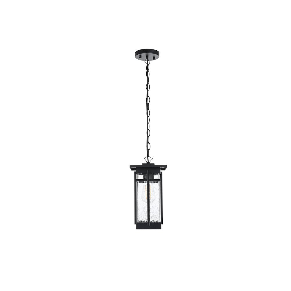 Livingston 7 inch Outdoor Pendant in Black