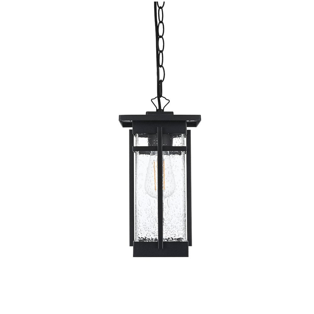 Livingston 7 inch Outdoor Pendant in Black