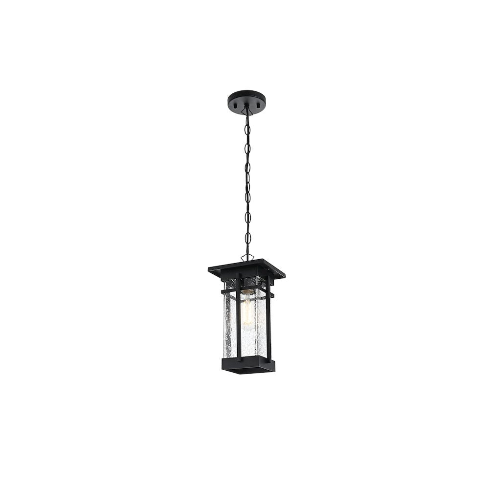 Livingston 7 inch Outdoor Pendant in Black