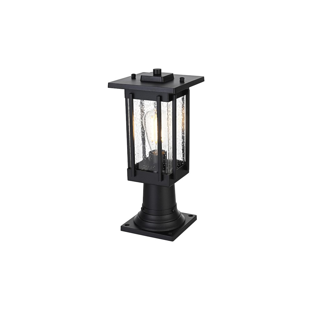 Melvale 7 inch Outdoor Pendant in Black