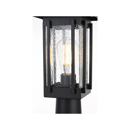 Melvale 7 inch Outdoor Pendant in Black