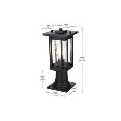 Melvale 7 inch Outdoor Pendant in Black