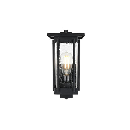 Melvale 7 inch Outdoor Pendant in Black