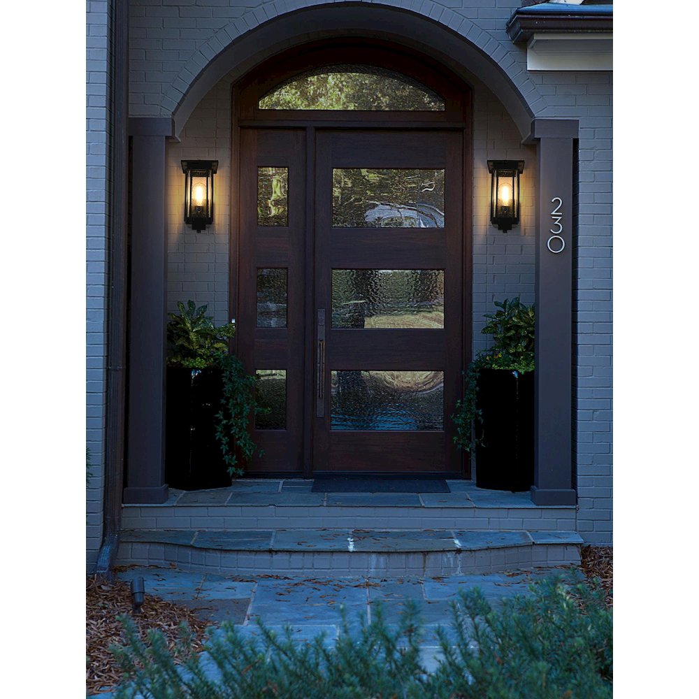 Melvale 7 inch Outdoor Pendant in Black