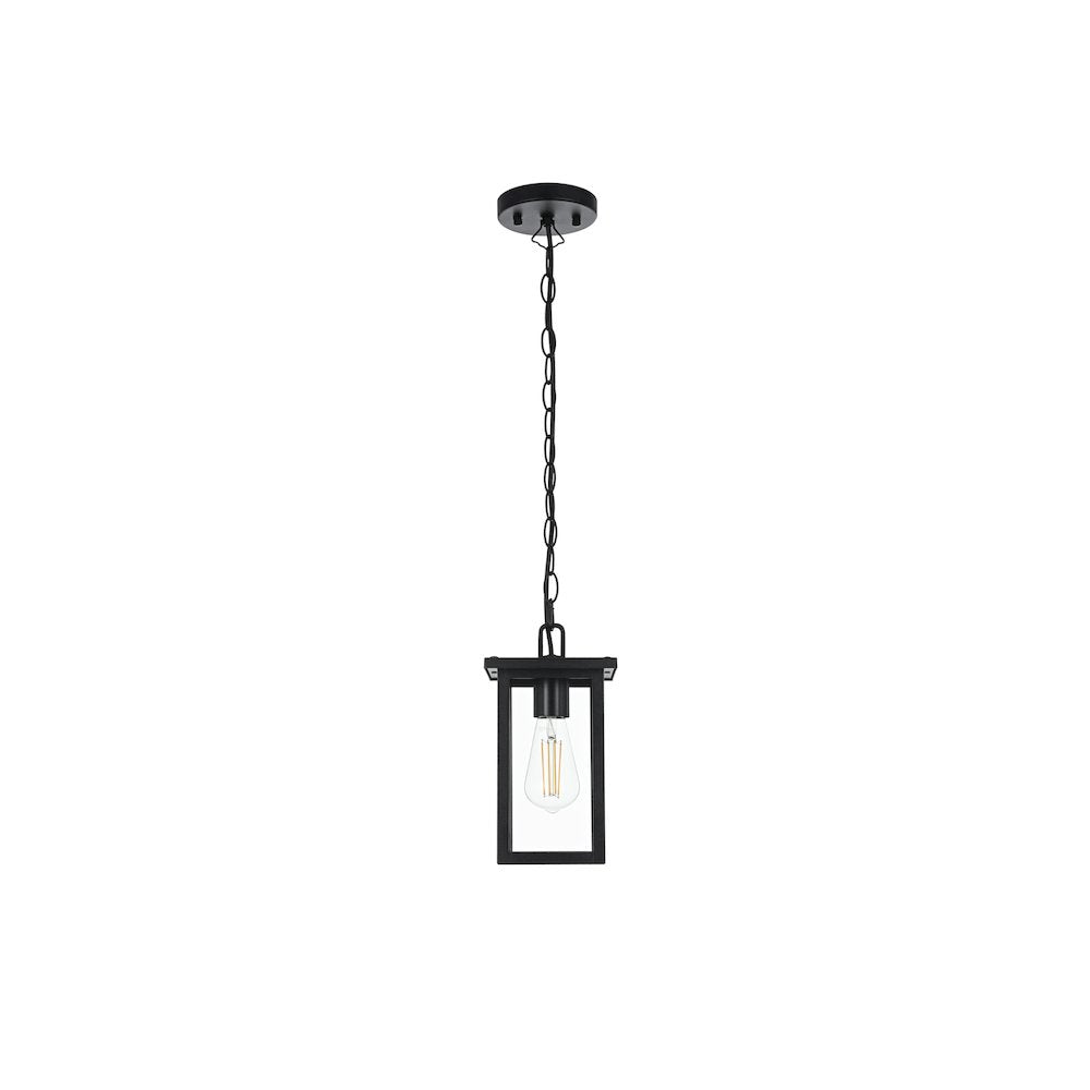 Venango 7 inch Outdoor Pendant in Black