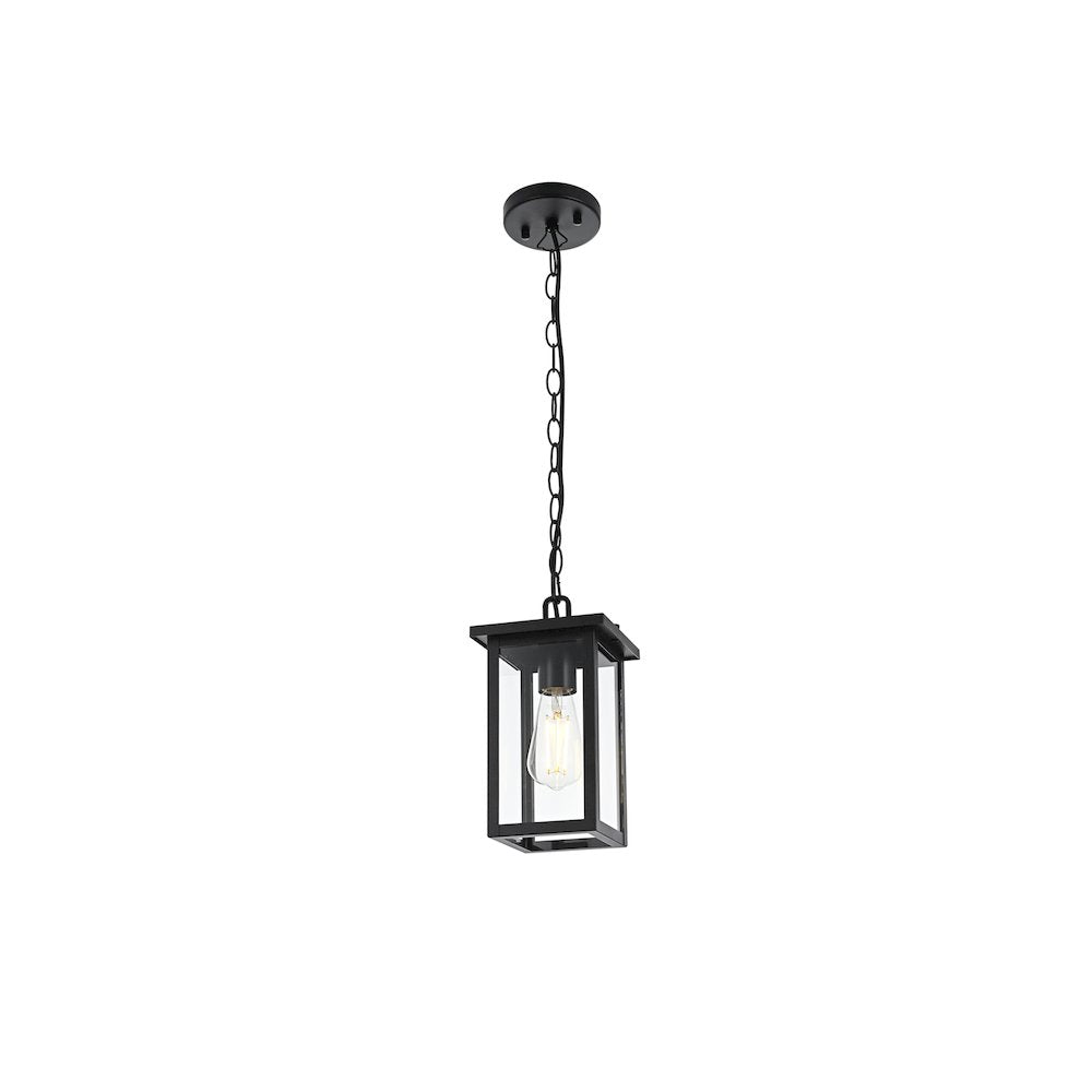 Venango 7 inch Outdoor Pendant in Black