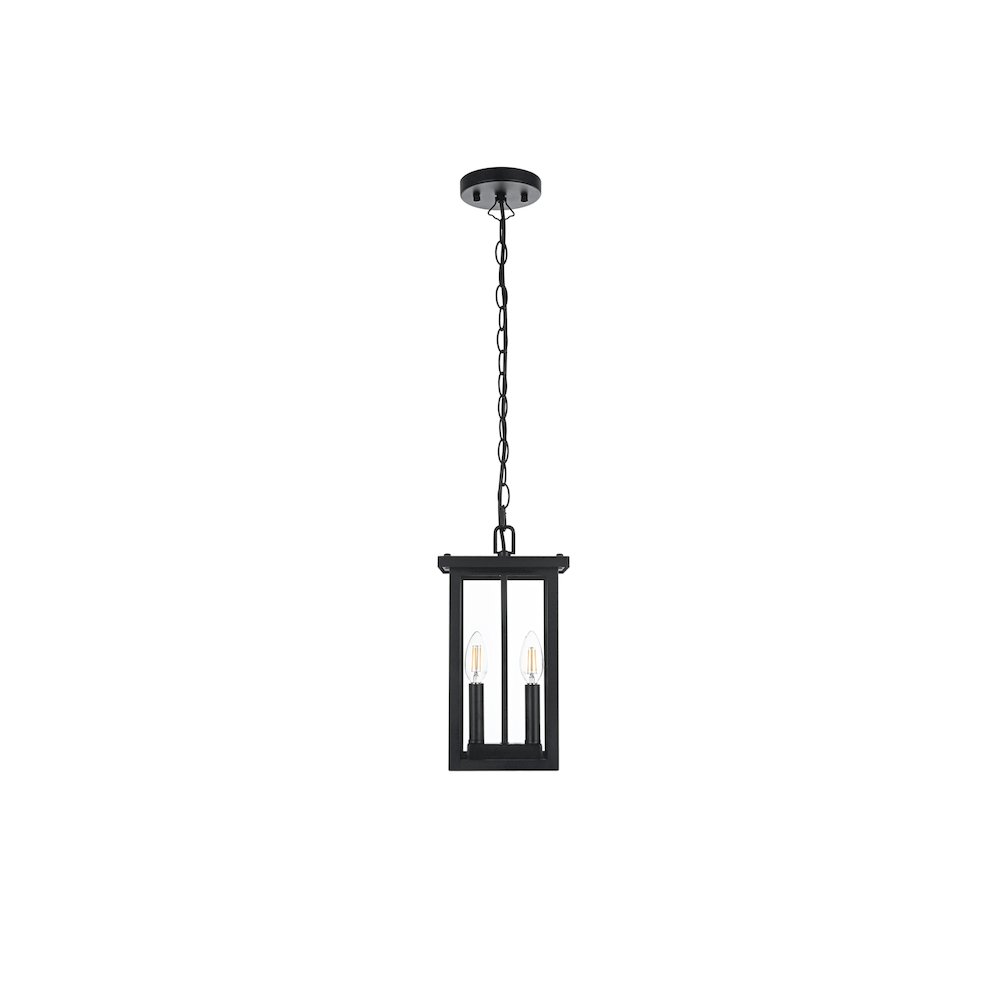 Venango 7 inch Outdoor Pendant in Black