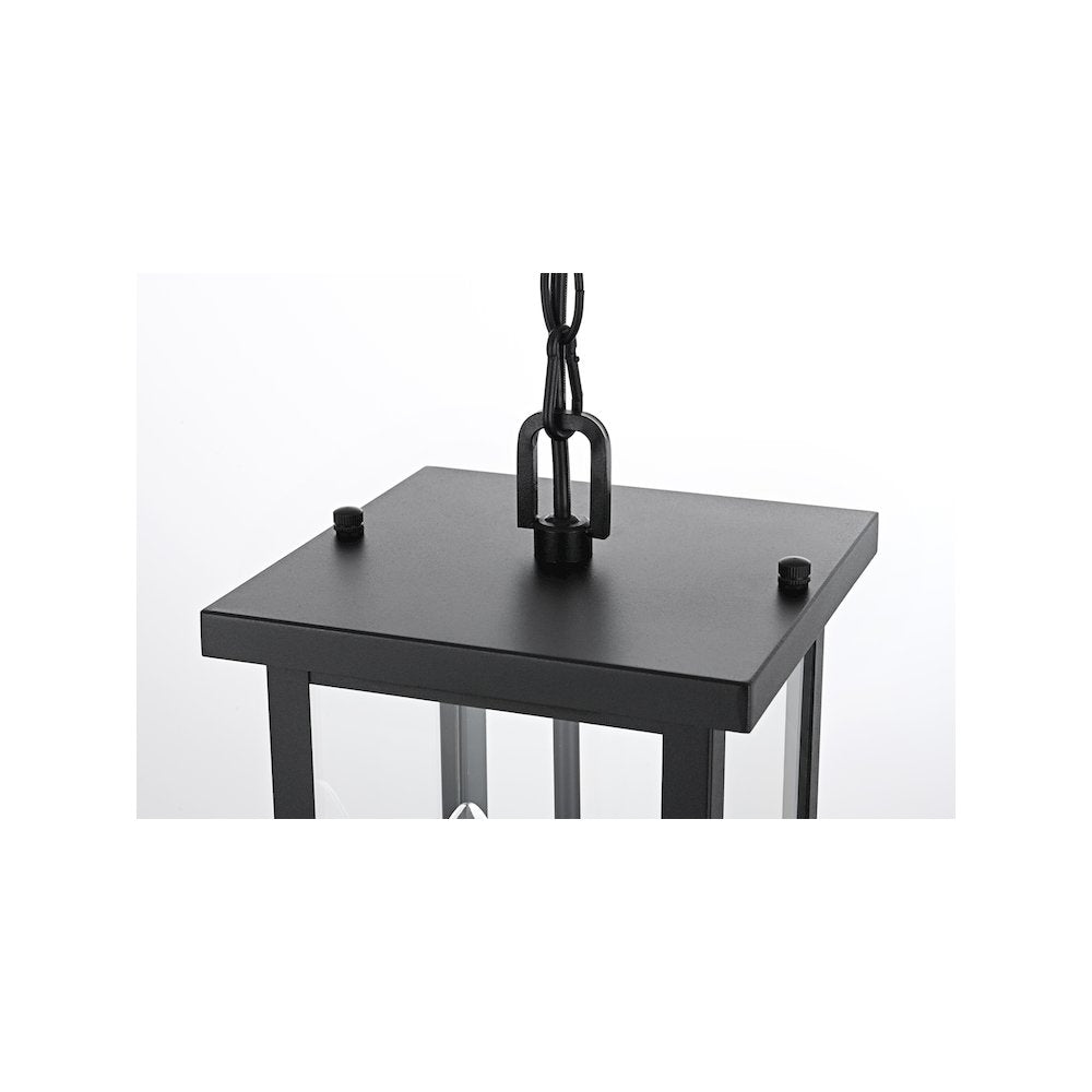 Venango 7 inch Outdoor Pendant in Black