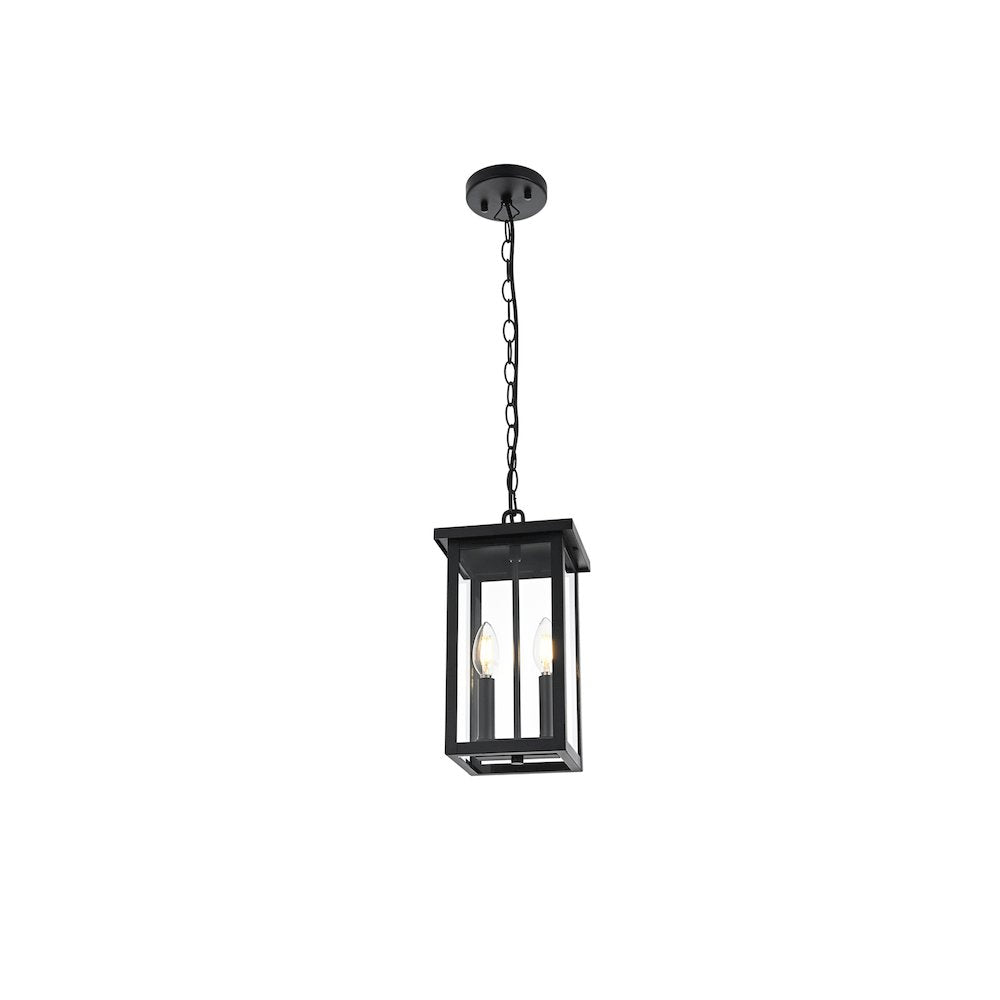 Venango 7 inch Outdoor Pendant in Black