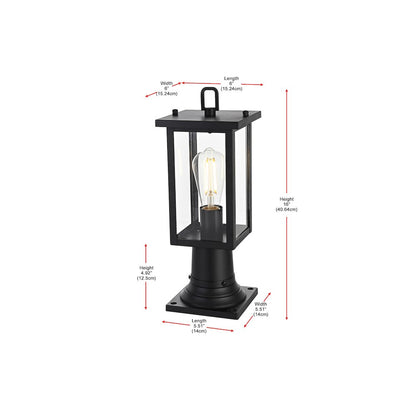 Venango 7 inch Outdoor Pendant in Black