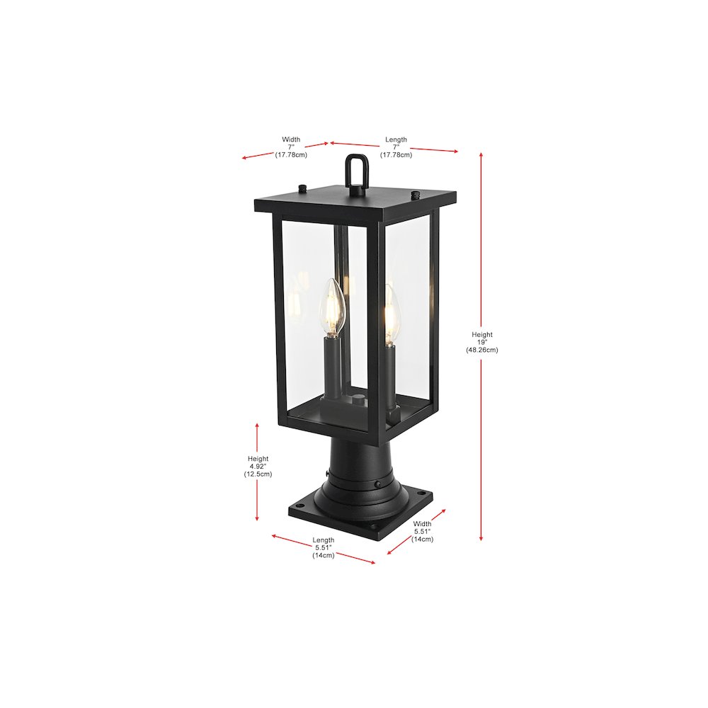 Venango 7 inch Outdoor Pendant in Black