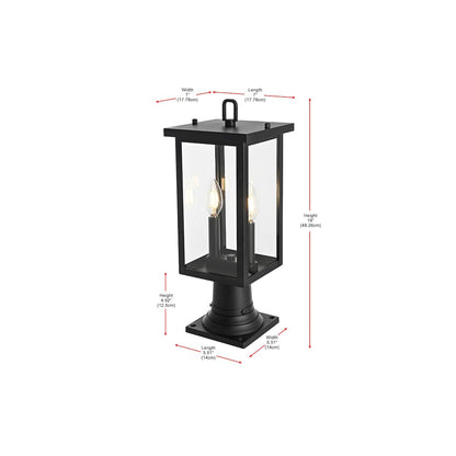 Venango 7 inch Outdoor Pendant in Black