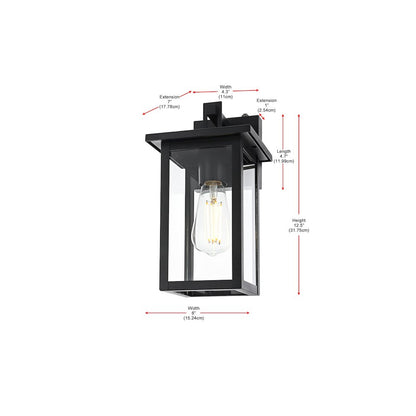 Venango 7 inch Outdoor Pendant in Black