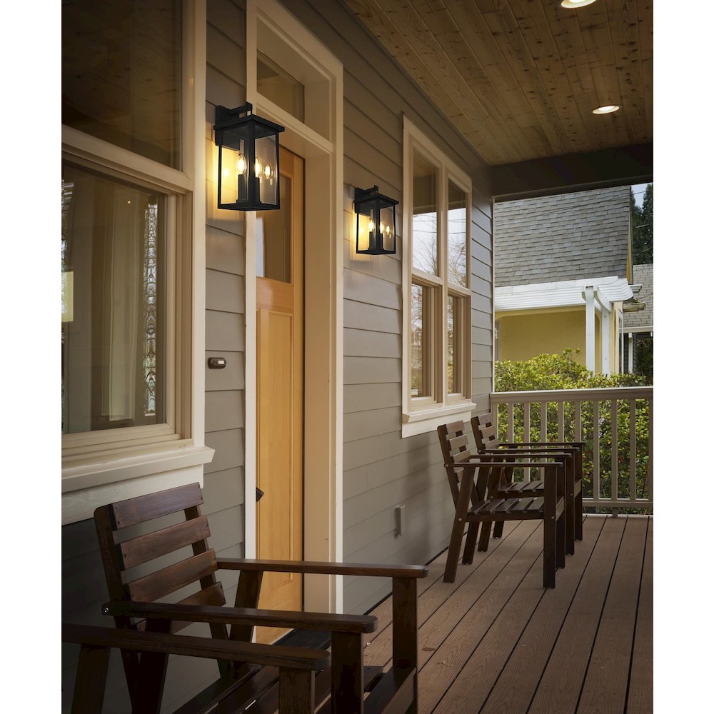 Venango 7 inch Outdoor Pendant in Black
