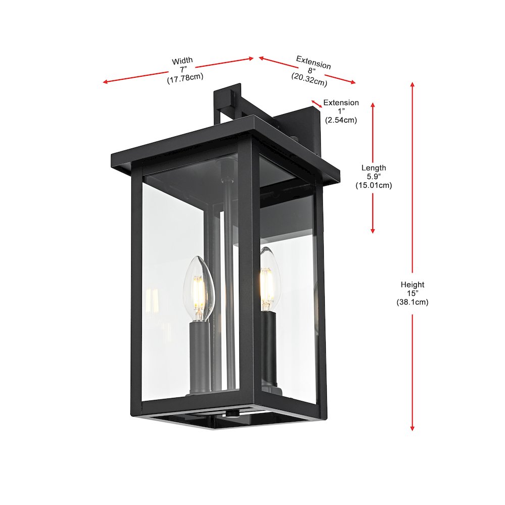 Venango 7 inch Outdoor Pendant in Black