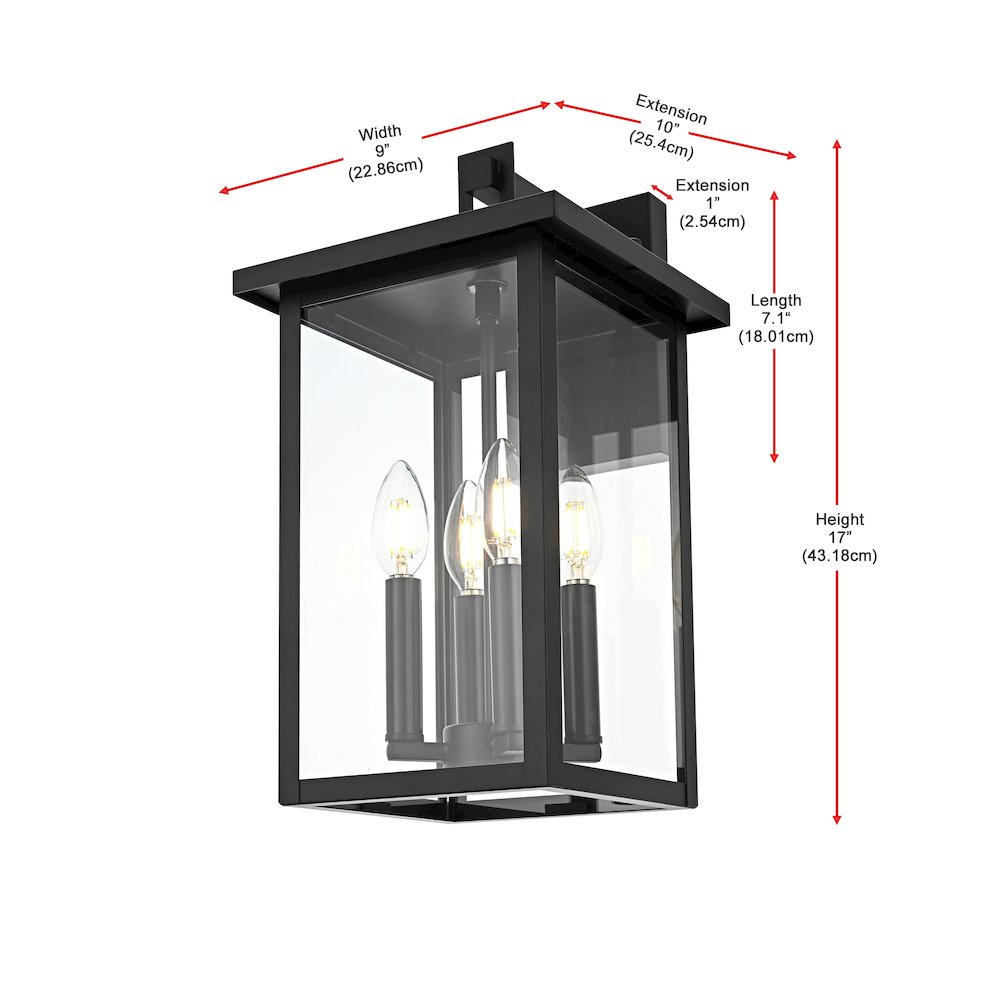 Sheridan 7 inch Outdoor Pendant in Black