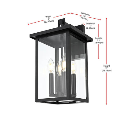 Sheridan 7 inch Outdoor Pendant in Black
