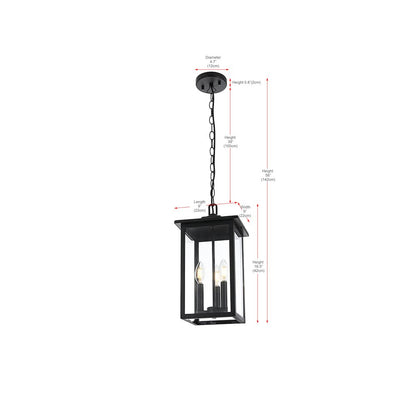Carlisle 7 inch Outdoor Pendant in Black