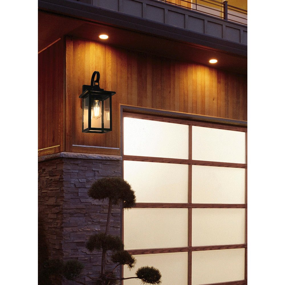 Carisle 7 Inch Outdoor Wall Sconce In Black