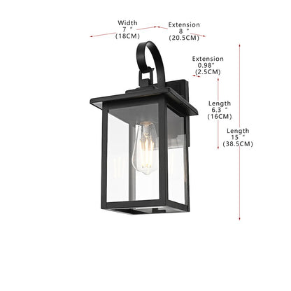 Carisle 7 Inch Outdoor Wall Sconce In Black