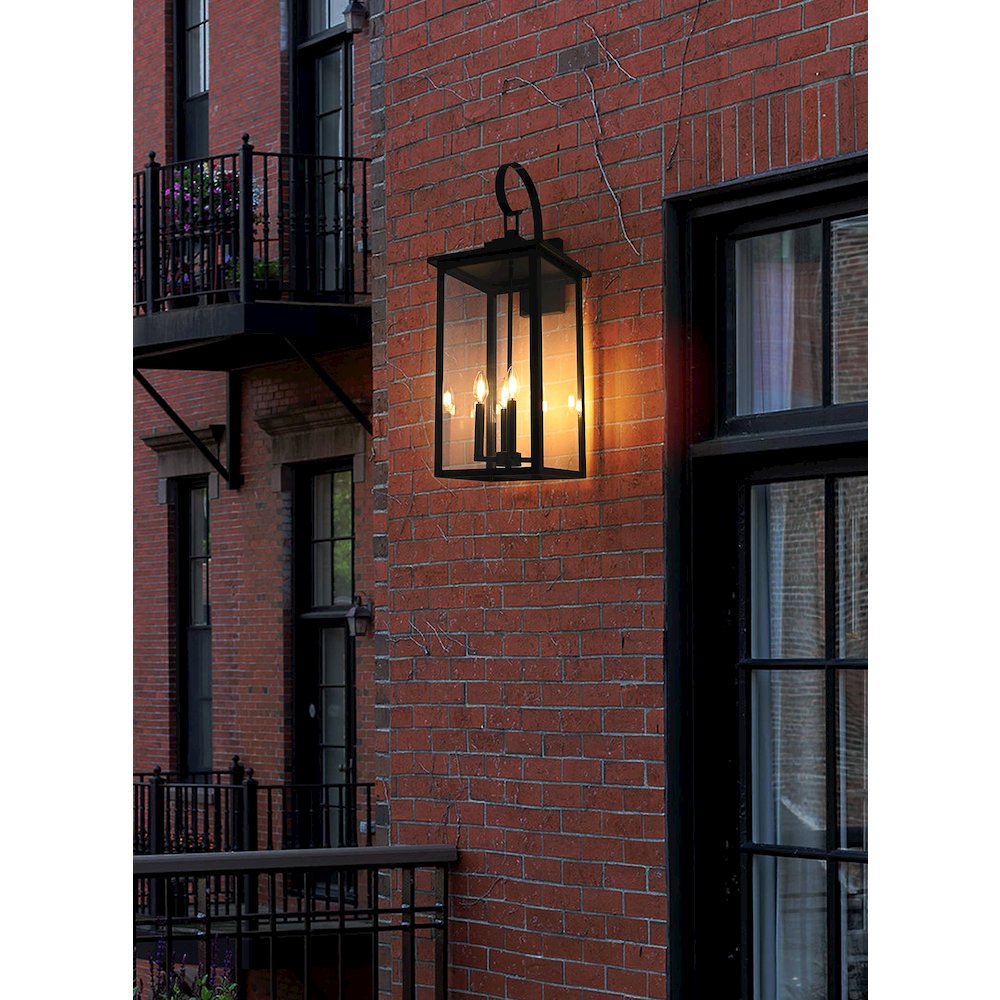 Carisle 12 Inch Outdoor Wall Sconce In Black