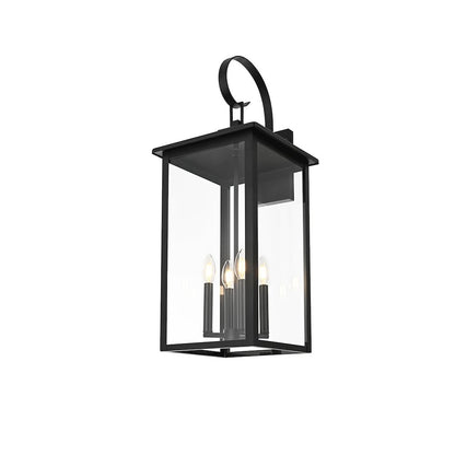 Carisle 12 Inch Outdoor Wall Sconce In Black
