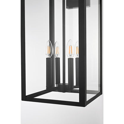 Carisle 12 Inch Outdoor Wall Sconce In Black