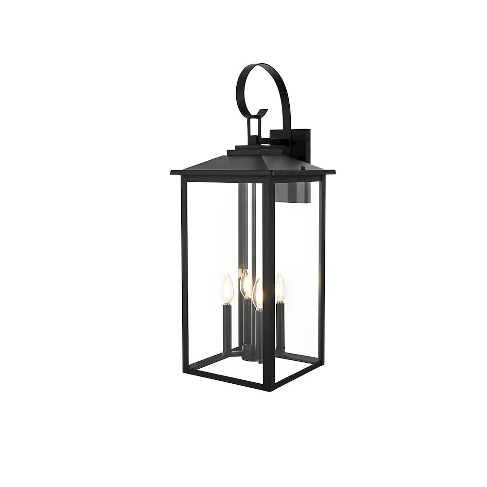 Carisle 12 Inch Outdoor Wall Sconce In Black