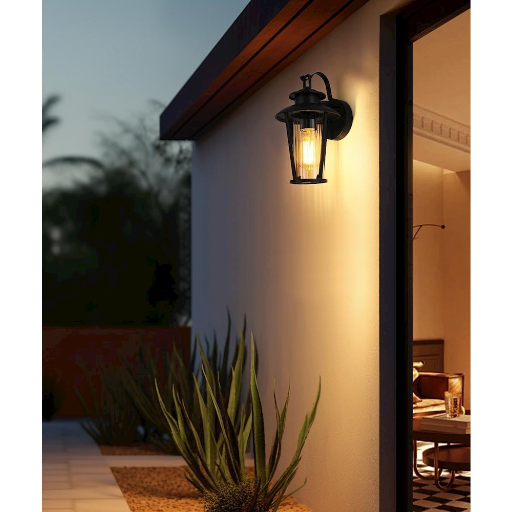 Wensley 7 inch Outdoor Pendant in Black