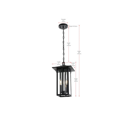 Thayer 7 inch Outdoor Pendant in Black
