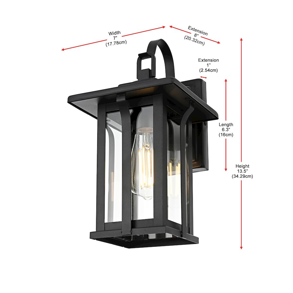 Thayer 7 inch Outdoor Pendant in Black