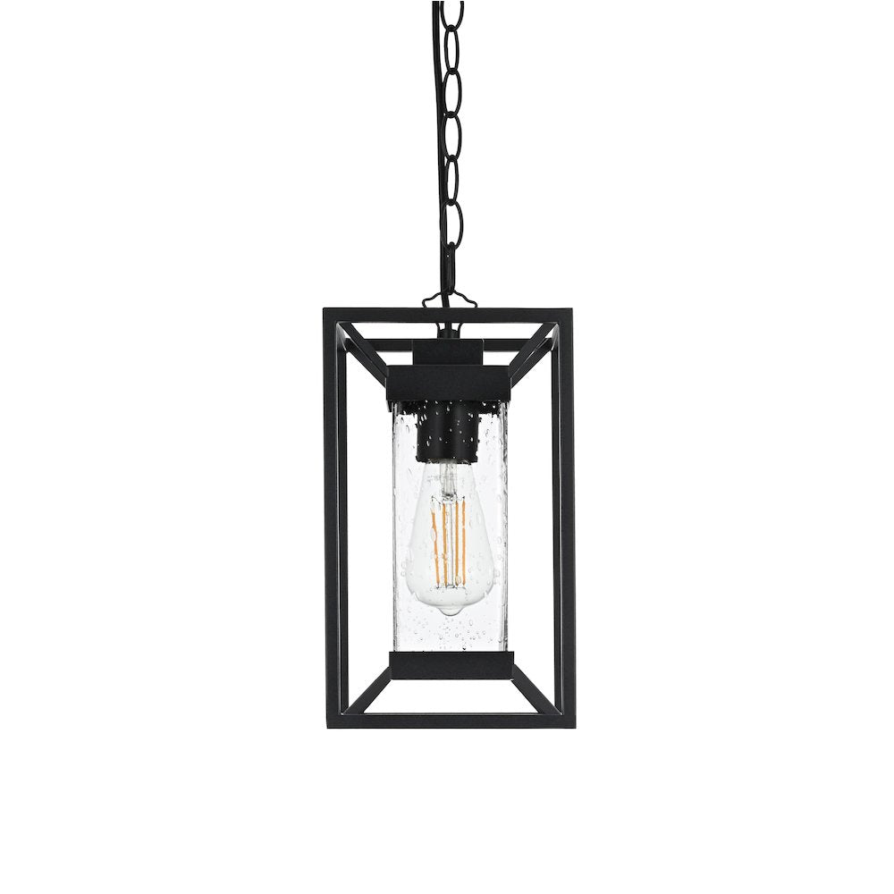 Willington 7 inch Outdoor Pendant in Black