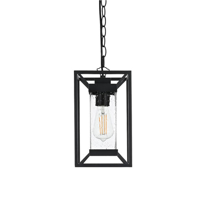 Willington 7 inch Outdoor Pendant in Black