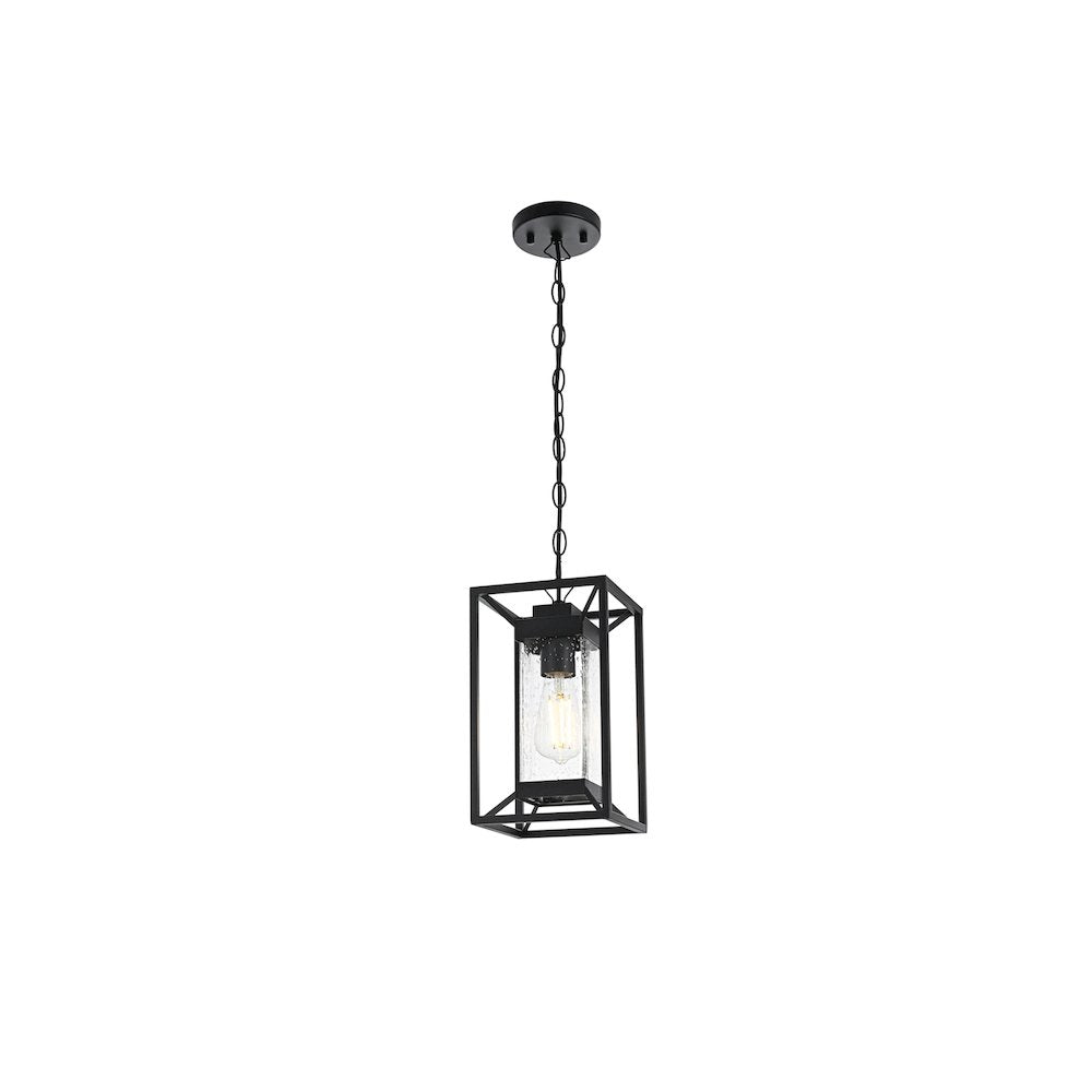 Willington 7 inch Outdoor Pendant in Black