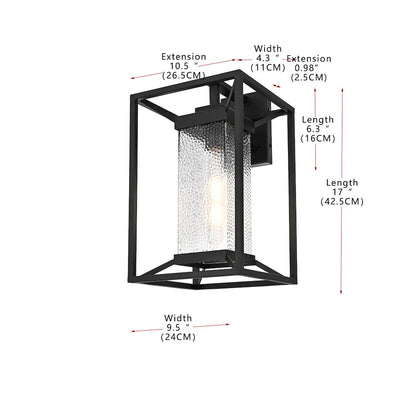 Willington 9.5 Inch Outdoor Wall Sconce In Black