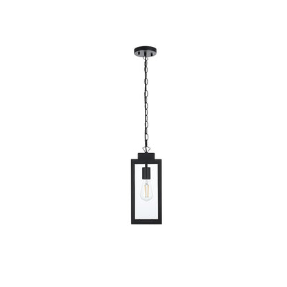 Hilton 7 inch Outdoor Pendant in Black