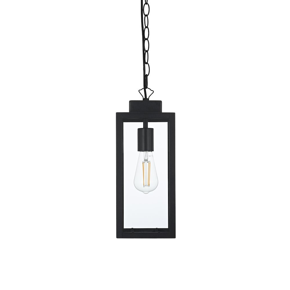Hilton 7 inch Outdoor Pendant in Black