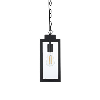 Hilton 7 inch Outdoor Pendant in Black
