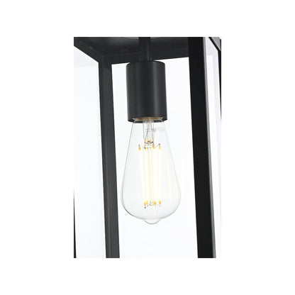 Hilton 7 inch Outdoor Pendant in Black