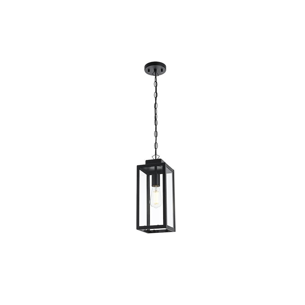 Hilton 7 inch Outdoor Pendant in Black