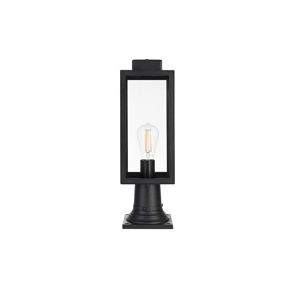 Hilton 7 inch Outdoor Pendant in Black