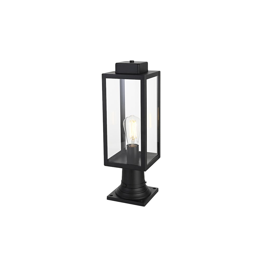 Hilton 7 inch Outdoor Pendant in Black