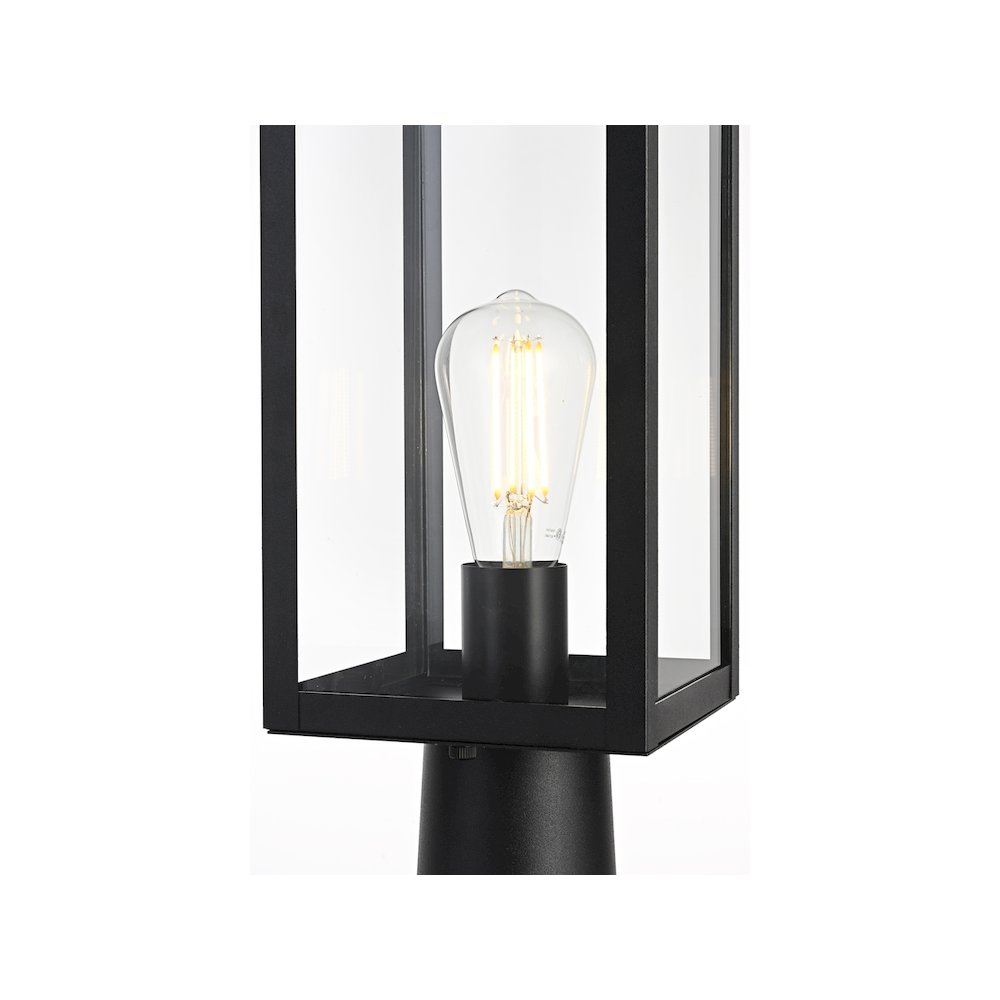 Hilton 7 inch Outdoor Pendant in Black