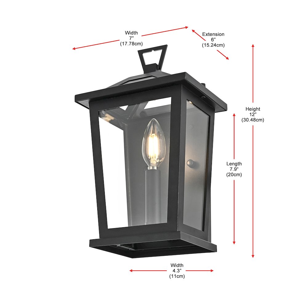 Richmond 7 inch Outdoor Pendant in Black