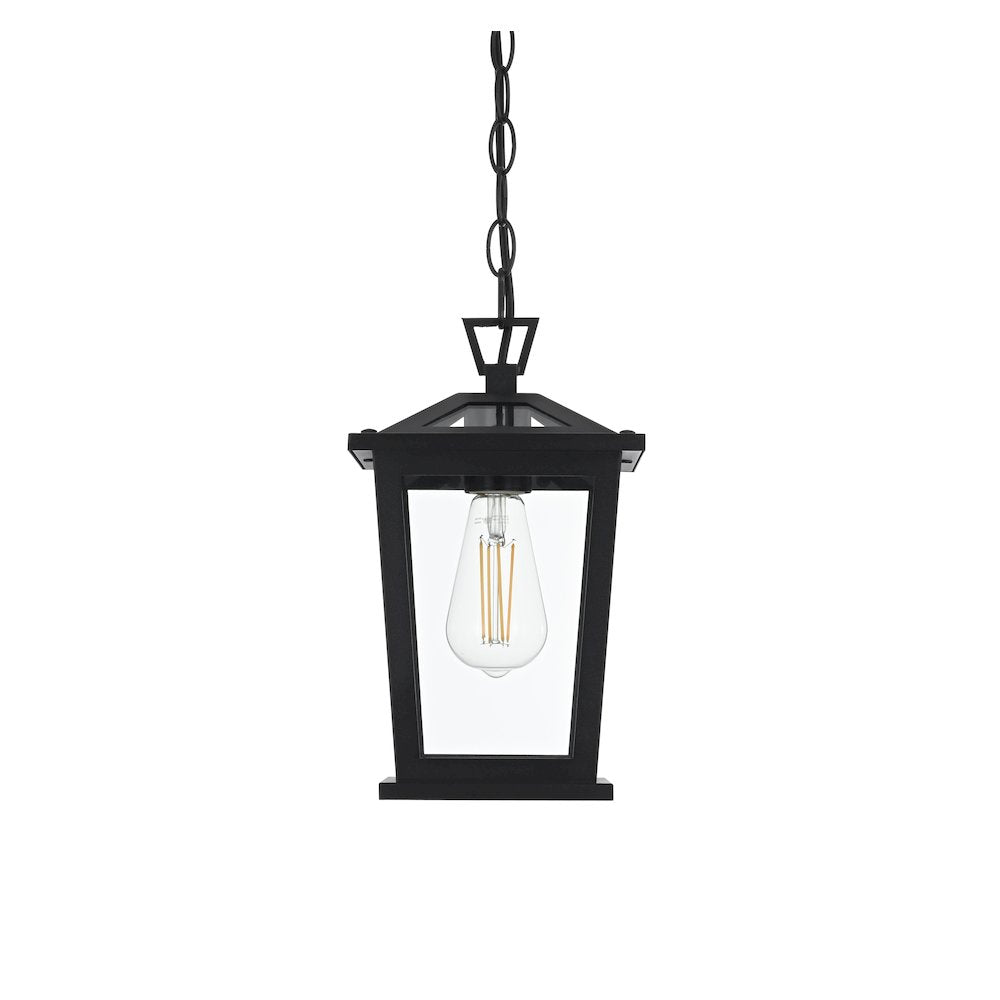 Cayman 7 inch Outdoor Pendant in Black