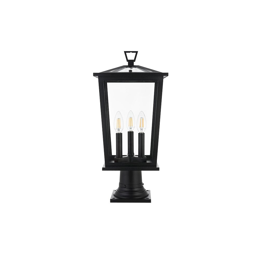 Cayman 7 inch Outdoor Pendant in Black