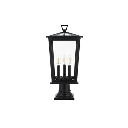 Cayman 7 inch Outdoor Pendant in Black
